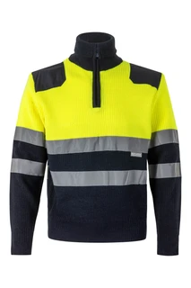 HV TWO-TONE ZIP KNITTED JUMPER