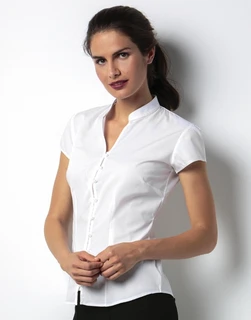 Bluse mit Asia-Kragen