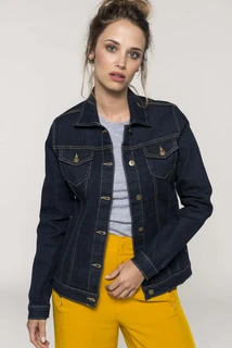 Ungefütterte, kurze Damen-Jeansjacke K6136