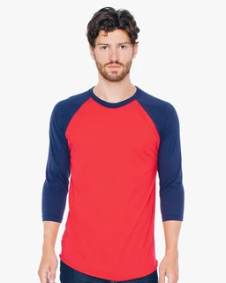 UNISEX POLY-COTTON 3/4 SLEEVE RAGLAN T-SHIRT