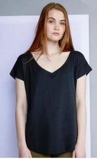 Women's Loose Fit V Neck T