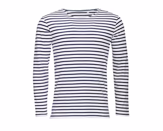 Men's long sleeve striped T-shirt
