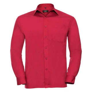 Men’s Long Sleeve Classic Polycotton Poplin Shirt