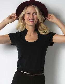 Top mit rundem Decolletée