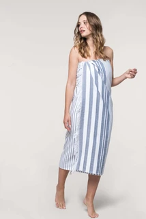 Striped fringed fouta K132