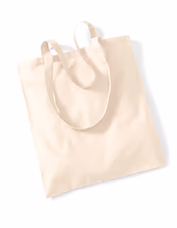 Cotton Bag, Natural, Long Handles, Basic