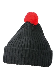 Knitted Cap with Pompon