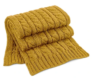 Cable Knit Melange Scarf