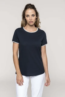 Rundhals-T-Shirt aus Piqué für Damen