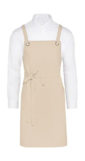 Provence - Crossover Eyelets Bib Apron With Pocket