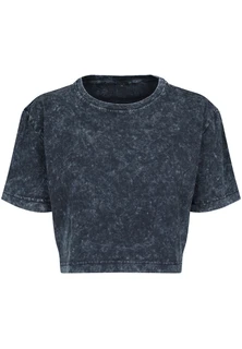 Ladies Acid Washed Cropped Tee