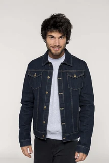 Ungefütterte, kurze Herren-Jeansjacke K6136
