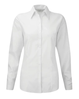 Ladies’ Long Sleeve Tailored Herringbone Shirt