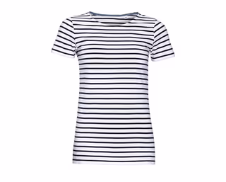 Women's round neck striped T-shirt