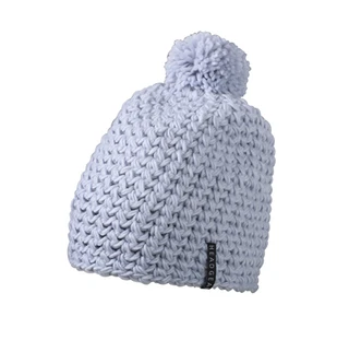 Unicoloured Crocheted Cap with Pompon