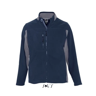 Men's two-colour zipped fleece jacket 