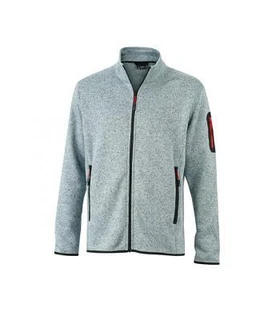Men's Knitted Fleece Melange Jacket
