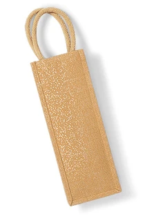 Shimmer Jute Bottle Bag
