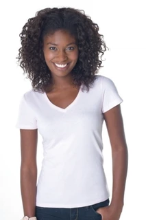 Ladies' Tagless® V-Neck
